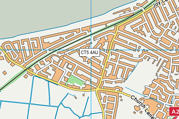 CT5 4AU map - OS VectorMap District (Ordnance Survey)