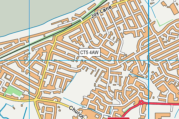 CT5 4AW map - OS VectorMap District (Ordnance Survey)