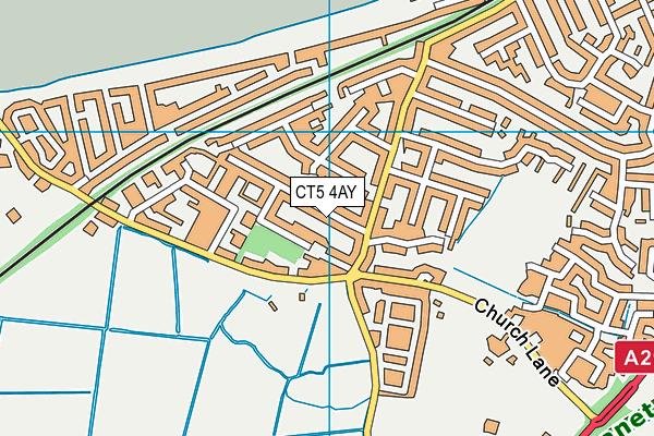 CT5 4AY map - OS VectorMap District (Ordnance Survey)