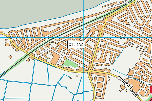 CT5 4AZ map - OS VectorMap District (Ordnance Survey)