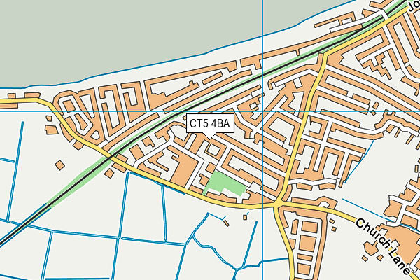CT5 4BA map - OS VectorMap District (Ordnance Survey)