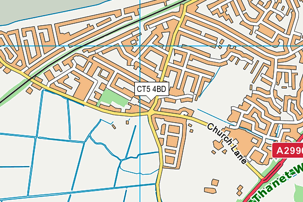CT5 4BD map - OS VectorMap District (Ordnance Survey)