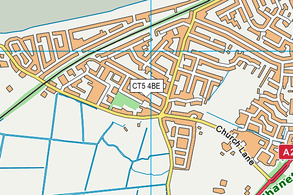 CT5 4BE map - OS VectorMap District (Ordnance Survey)