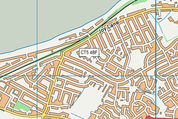 CT5 4BF map - OS VectorMap District (Ordnance Survey)