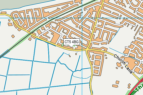 CT5 4BG map - OS VectorMap District (Ordnance Survey)