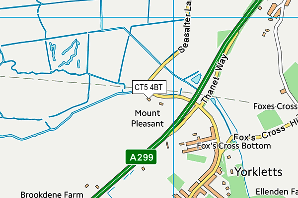 CT5 4BT map - OS VectorMap District (Ordnance Survey)