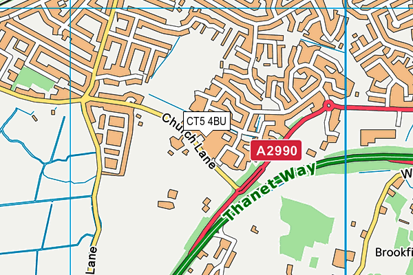 CT5 4BU map - OS VectorMap District (Ordnance Survey)