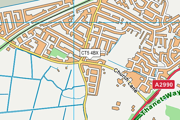 CT5 4BX map - OS VectorMap District (Ordnance Survey)