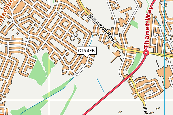 CT5 4FB map - OS VectorMap District (Ordnance Survey)