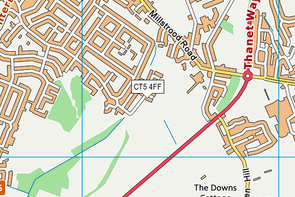 CT5 4FF map - OS VectorMap District (Ordnance Survey)