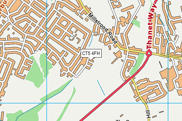 CT5 4FH map - OS VectorMap District (Ordnance Survey)