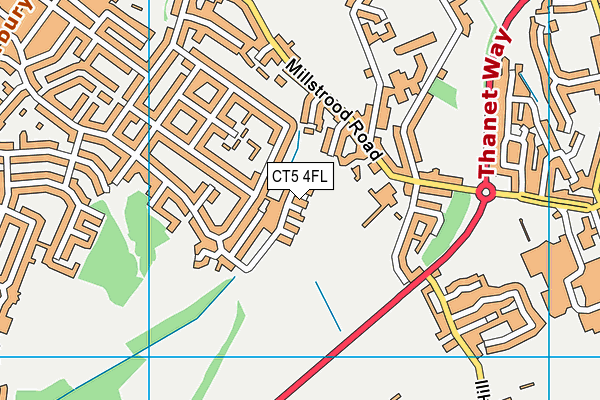 CT5 4FL map - OS VectorMap District (Ordnance Survey)