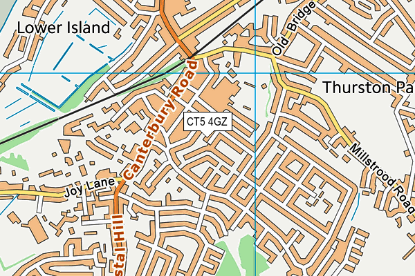 CT5 4GZ map - OS VectorMap District (Ordnance Survey)