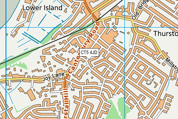 CT5 4JD map - OS VectorMap District (Ordnance Survey)