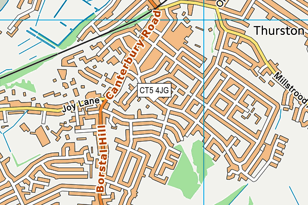 CT5 4JG map - OS VectorMap District (Ordnance Survey)