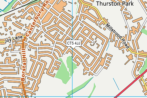 CT5 4JJ map - OS VectorMap District (Ordnance Survey)