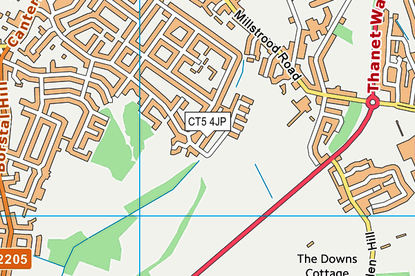 CT5 4JP map - OS VectorMap District (Ordnance Survey)