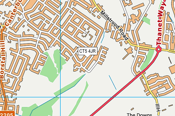 CT5 4JR map - OS VectorMap District (Ordnance Survey)