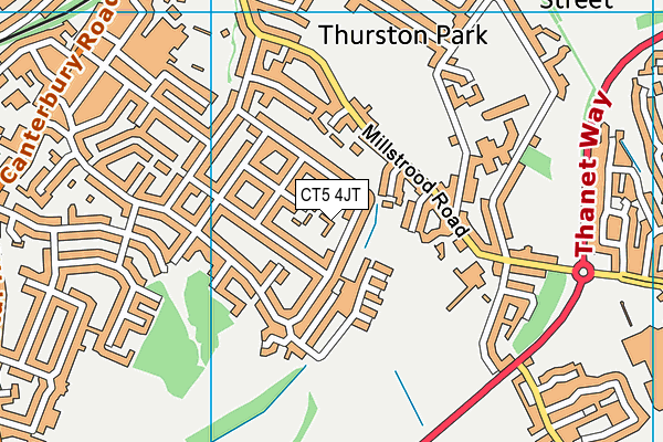 CT5 4JT map - OS VectorMap District (Ordnance Survey)