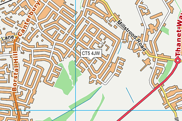 CT5 4JW map - OS VectorMap District (Ordnance Survey)