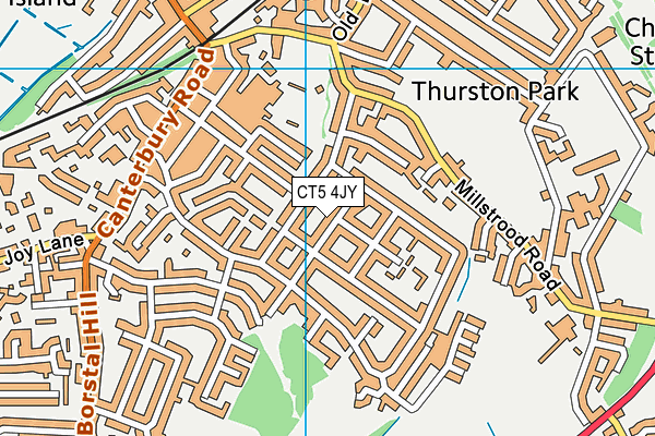 CT5 4JY map - OS VectorMap District (Ordnance Survey)