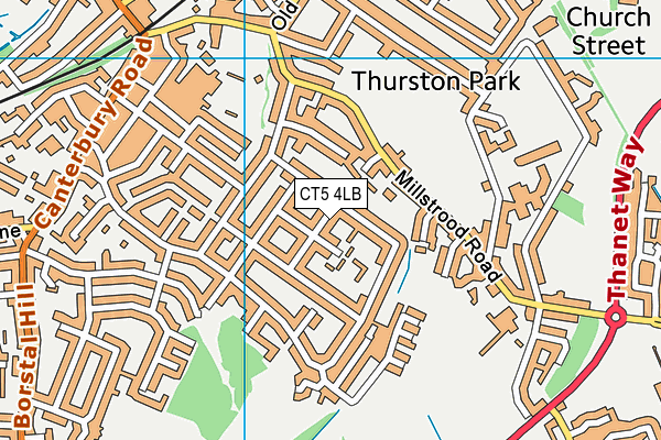 CT5 4LB map - OS VectorMap District (Ordnance Survey)