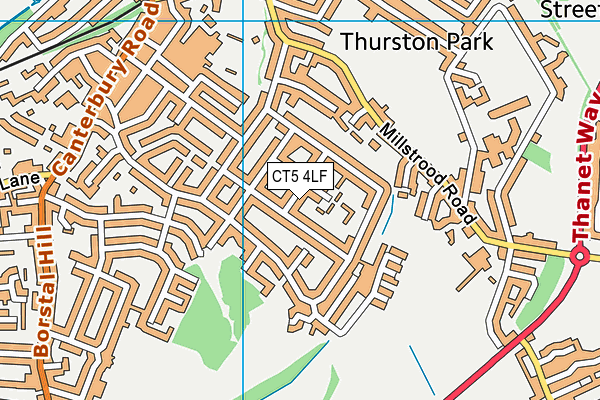 CT5 4LF map - OS VectorMap District (Ordnance Survey)