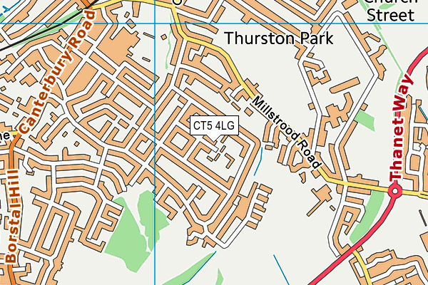 CT5 4LG map - OS VectorMap District (Ordnance Survey)