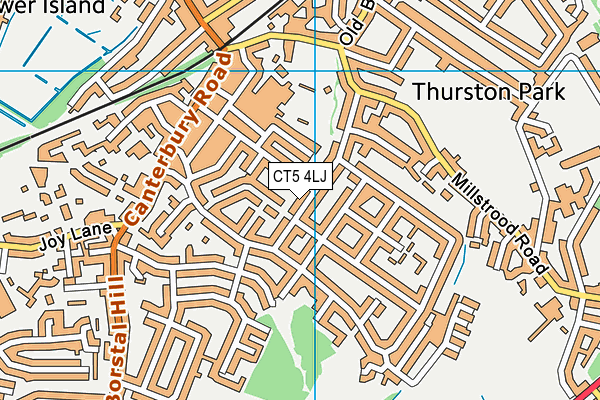 CT5 4LJ map - OS VectorMap District (Ordnance Survey)