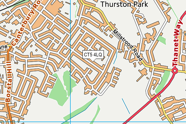 CT5 4LQ map - OS VectorMap District (Ordnance Survey)