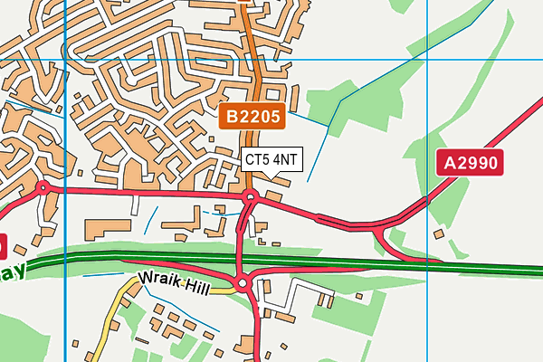 CT5 4NT map - OS VectorMap District (Ordnance Survey)