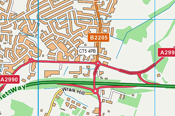 CT5 4PB map - OS VectorMap District (Ordnance Survey)