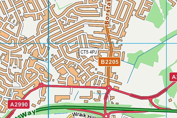 CT5 4PJ map - OS VectorMap District (Ordnance Survey)