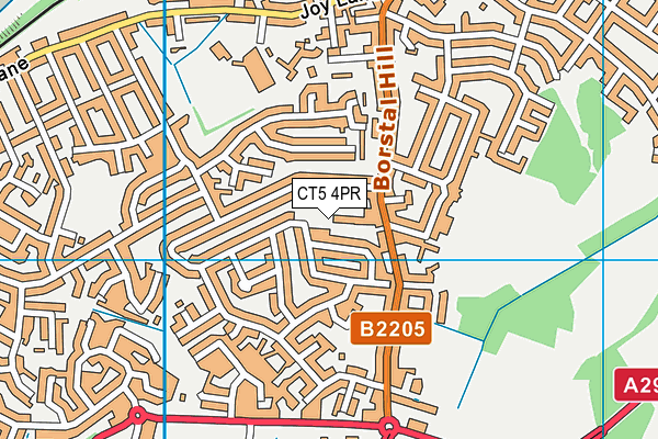 CT5 4PR map - OS VectorMap District (Ordnance Survey)