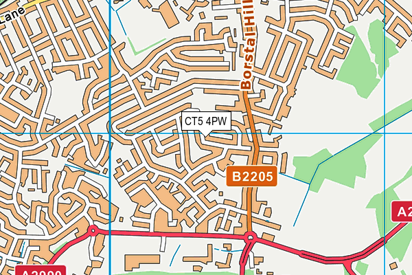 CT5 4PW map - OS VectorMap District (Ordnance Survey)