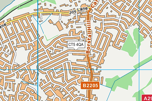 CT5 4QA map - OS VectorMap District (Ordnance Survey)