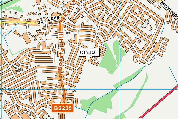 CT5 4QT map - OS VectorMap District (Ordnance Survey)