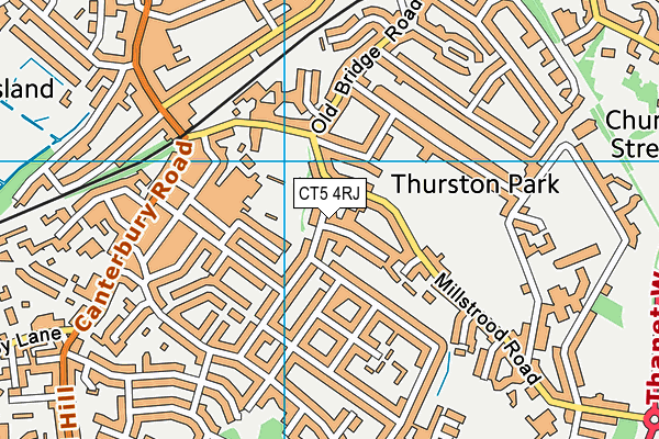 CT5 4RJ map - OS VectorMap District (Ordnance Survey)