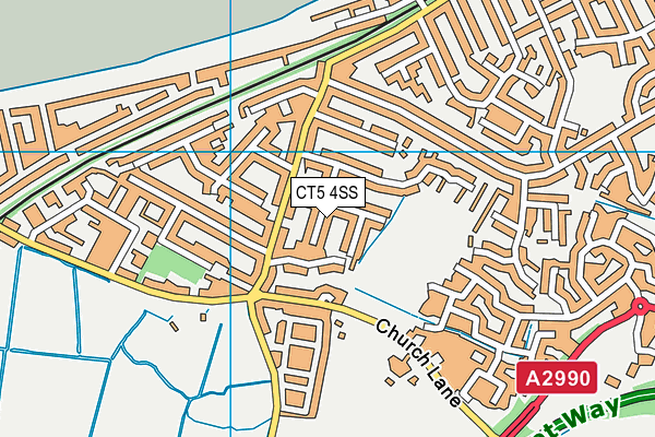 CT5 4SS map - OS VectorMap District (Ordnance Survey)