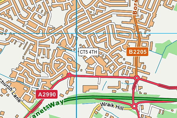 CT5 4TH map - OS VectorMap District (Ordnance Survey)