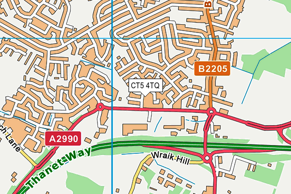 CT5 4TQ map - OS VectorMap District (Ordnance Survey)