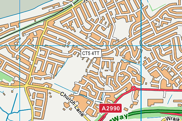 CT5 4TT map - OS VectorMap District (Ordnance Survey)