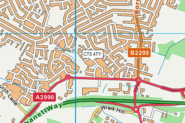 CT5 4TY map - OS VectorMap District (Ordnance Survey)