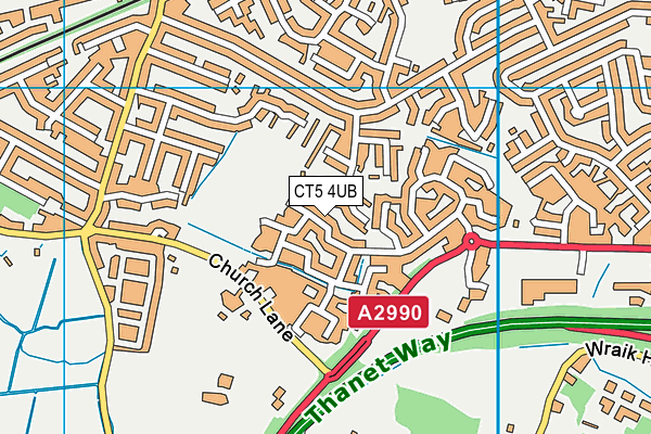 CT5 4UB map - OS VectorMap District (Ordnance Survey)