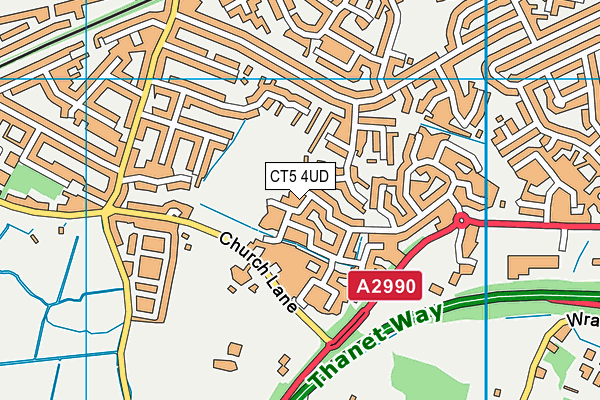 CT5 4UD map - OS VectorMap District (Ordnance Survey)