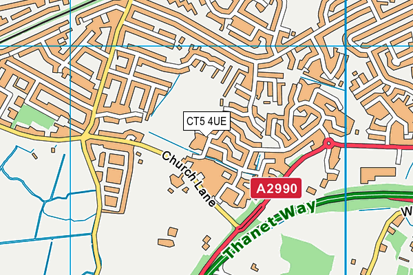 CT5 4UE map - OS VectorMap District (Ordnance Survey)