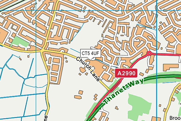 CT5 4UF map - OS VectorMap District (Ordnance Survey)