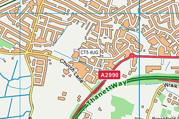 CT5 4UG map - OS VectorMap District (Ordnance Survey)