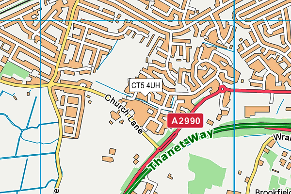 CT5 4UH map - OS VectorMap District (Ordnance Survey)