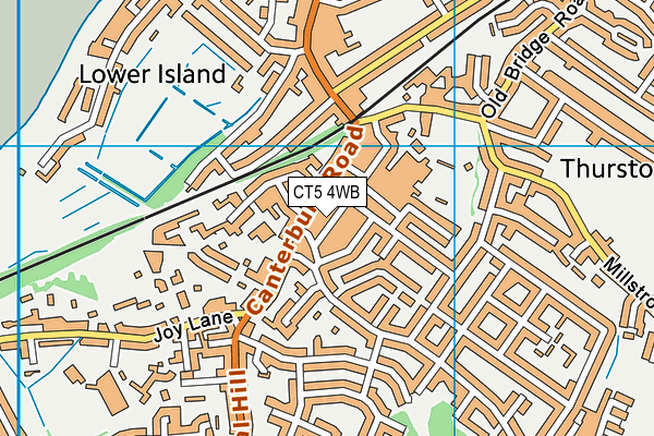 CT5 4WB map - OS VectorMap District (Ordnance Survey)